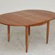Round extending table, light oak, East Germany, 1960s