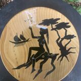 Enamelled ceramic fruit bowl, Grandjean-Jourdan Vallauris, vintage