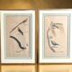 Pair of zoological engravings of birds by Fournier and Perrot, 19th century.