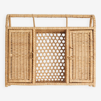 Vintage rattan shelf