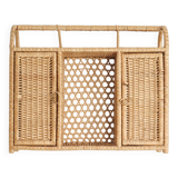 Vintage rattan shelf