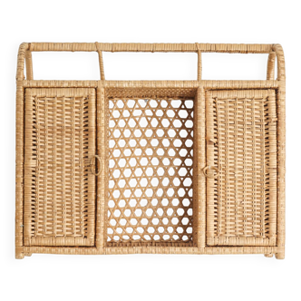 Vintage rattan shelf