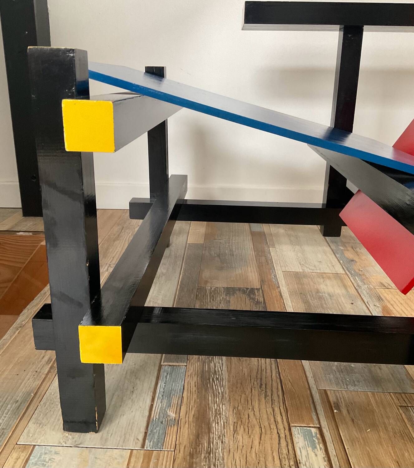 “Red and blue” lounge chair in the style of Gerrit Rietveld