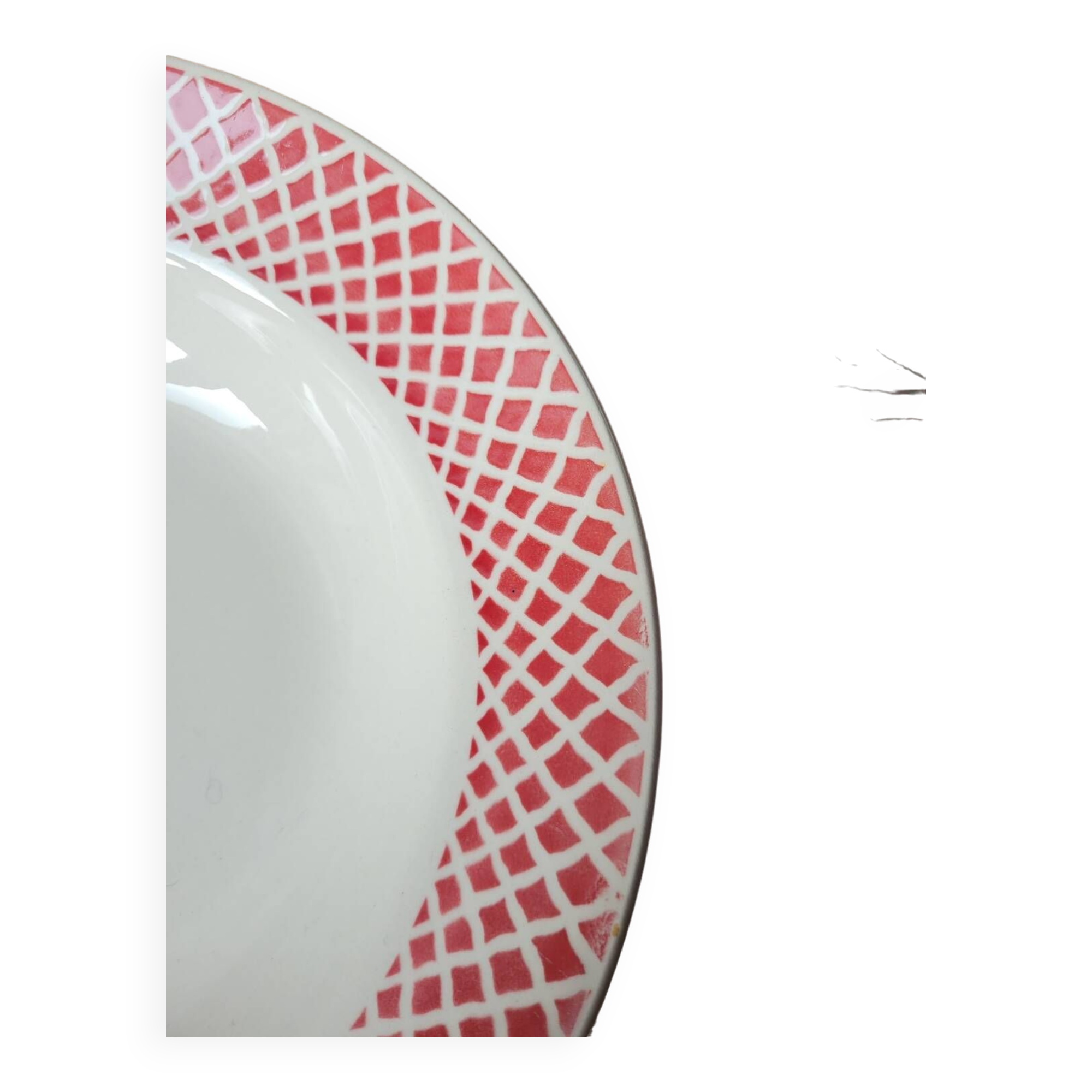 Lot n°2 Six soup plates FB85 Badonviller