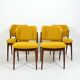Ensemble de quatre chaises jaune
