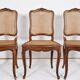 Series of 5 cane chairs, backs and seats, Louis XV style