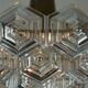3-tier mid century pendant light with 27 hexagonal glass panels 1960s 70s