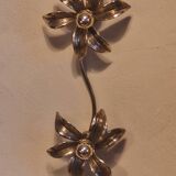 Brass organically shaped double wall or ceiling lights, 1970s