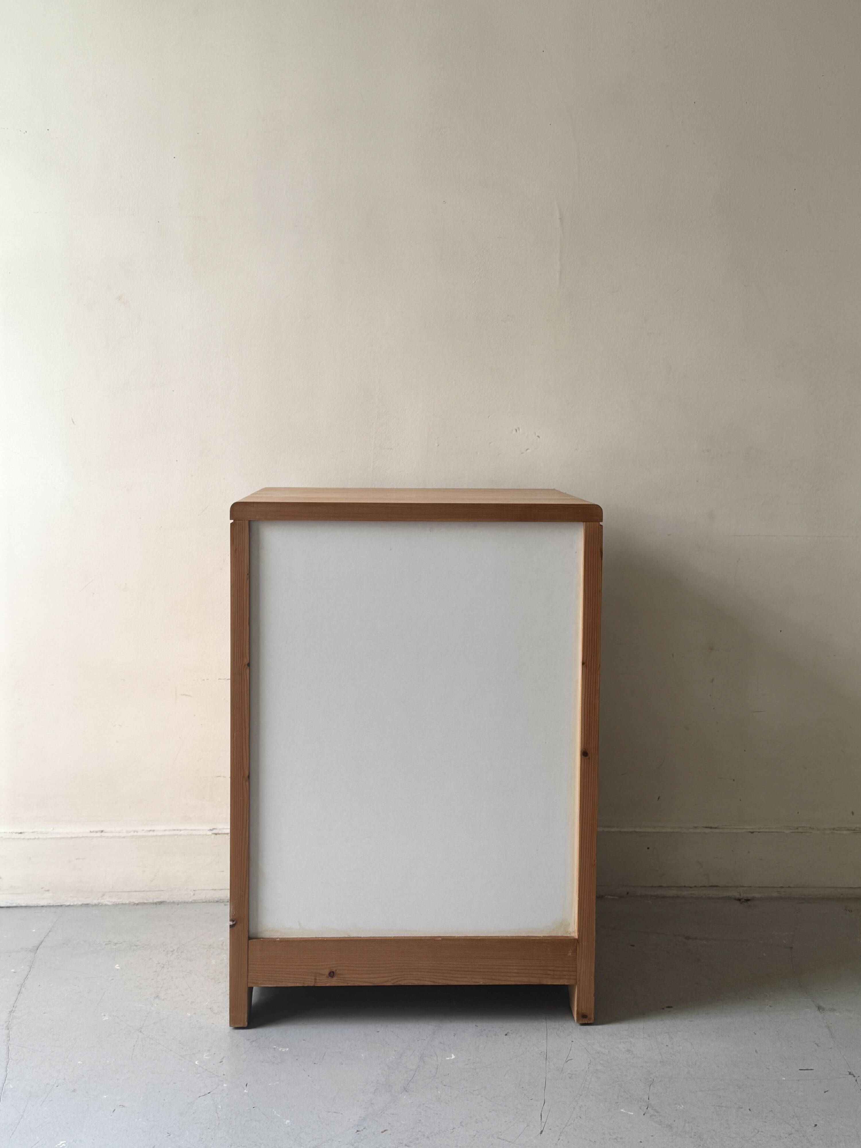 Solid pine chest of drawers attributed to Charlotte Perriand, Les Arcs 1970