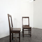 Pair of Lorraine oak chairs