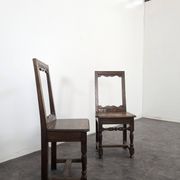 Pair of Lorraine oak chairs