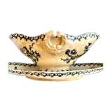 Gien ironware sauceboat, "Chardons" service