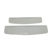 Two wall shelves ceramic glazed white vintage