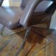 Deux fauteuils cuir et chrome 1970