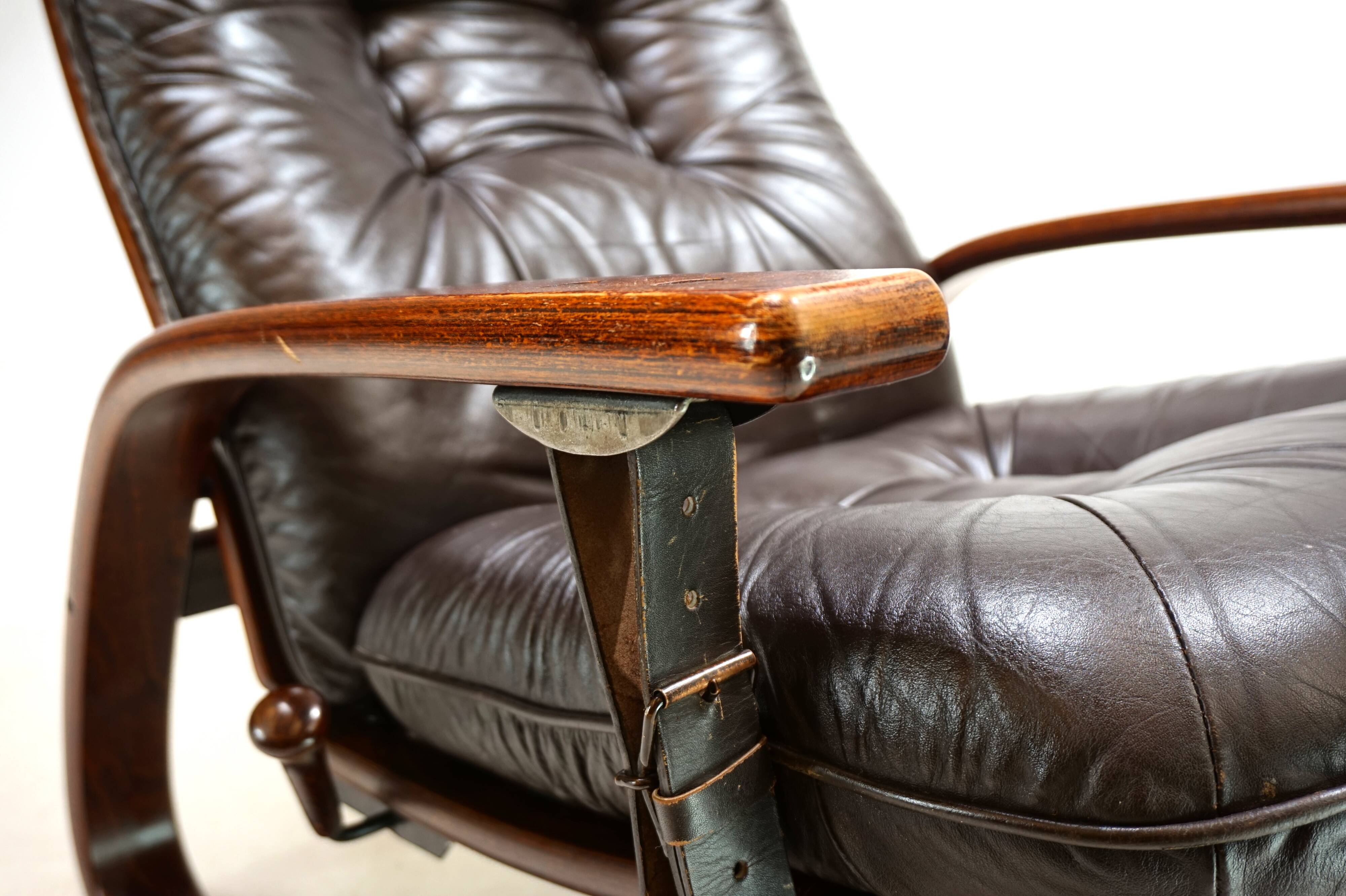 Westnofa The Panter leather lounge chair by Arnt Lande, 1970s