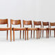 Vintage Danish teak dining chairs by Glostrup, set of 6