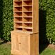 Superb antique workshop cabinet with compartments and cupboard in solid oak