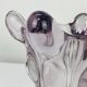 Giraffe vase in Art Vannes crystal, 1950, vintage