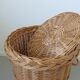 Rattan basket with handles and lid 60/70
