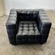 Wittmann Kubus Leather Armchair by Josef Hoffmann, 1980s