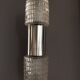 Pair of 70 years double wall light in chrome and glass
