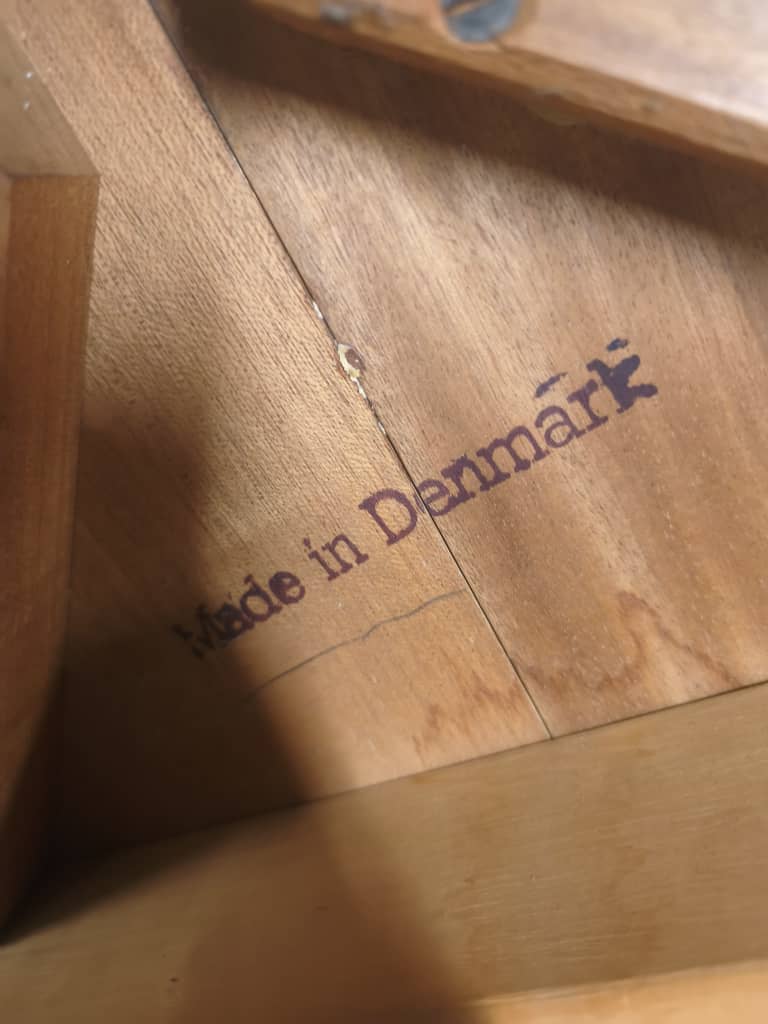 Vintage Scandinavian table Niels Otto Moller 1960