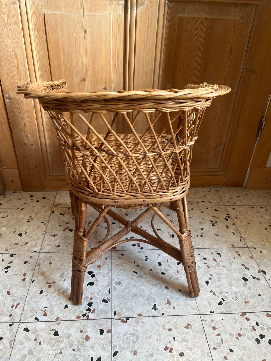 Child's wicker armchair