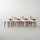 Set of Four Scandinavian Chairs in Bouclé wool