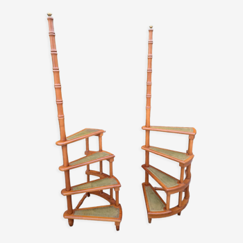 Pair of stepladders - English library stairs