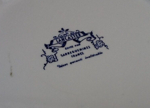 1950s Serving dish Sarreguemines earthenware France Lancaster model