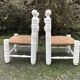 Duo de chaises vintage paillées par Charles Dudouyt.