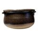 Marmite/old earthenware bowl from the 20th century, glazed stoneware from Puisaye.
