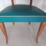 pair of green bridge armchairs