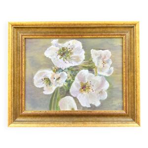 Tableau bouquet d’amaryllis - blancs