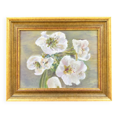 Tableau bouquet d’amaryllis blancs