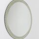 Miroir Mural Rond Facetté Effet Optique Cristal Arte Exceptionnel, Italie, Années 1960