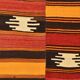 Red & Orange Ethnic Turkish Kilim Rug, 173x225Cm