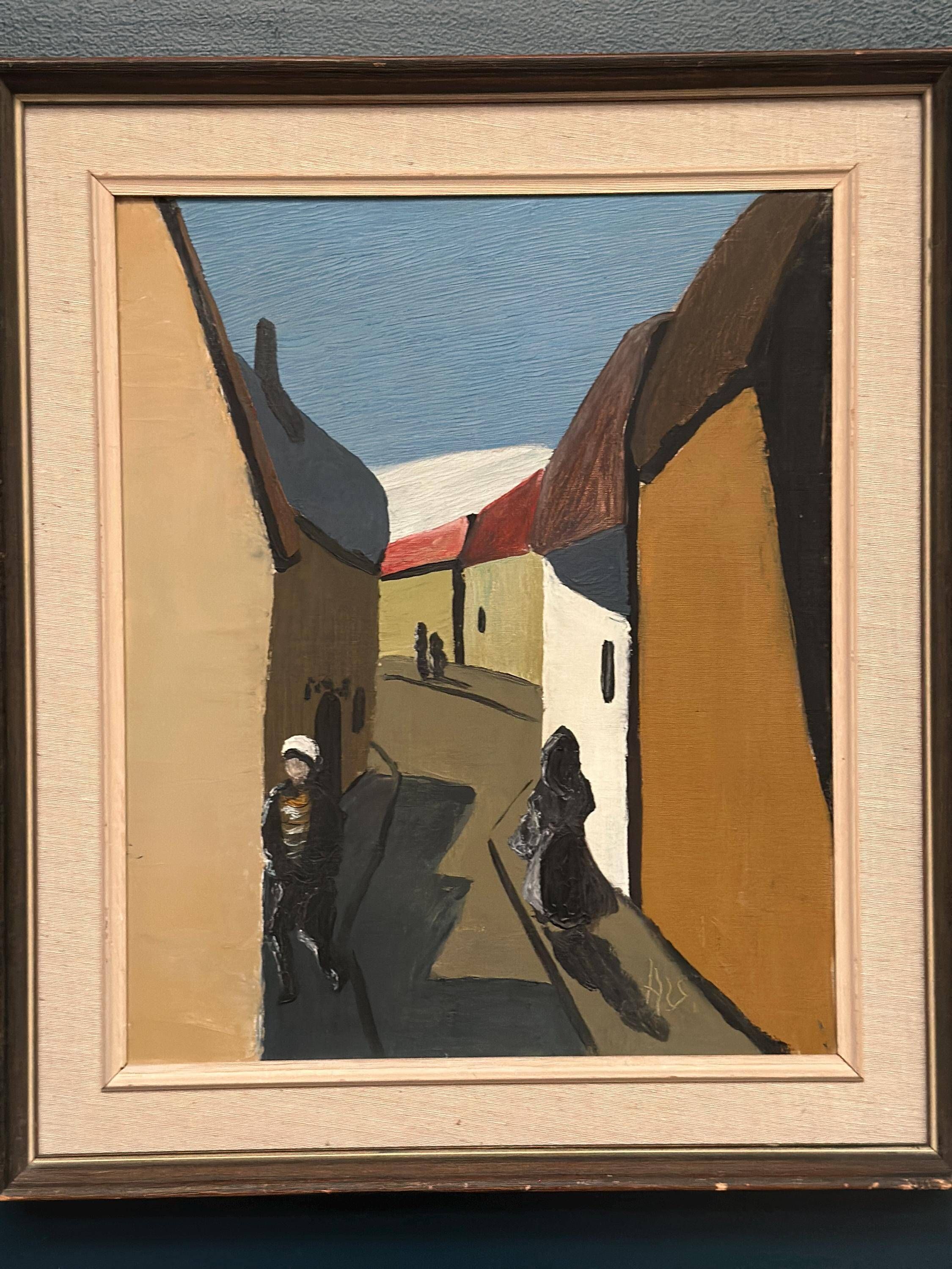Original Swedish Oil on Canvas – “Alley” – Signed – Vintage & Framed