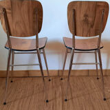 Set of 2 chairs formica walnut