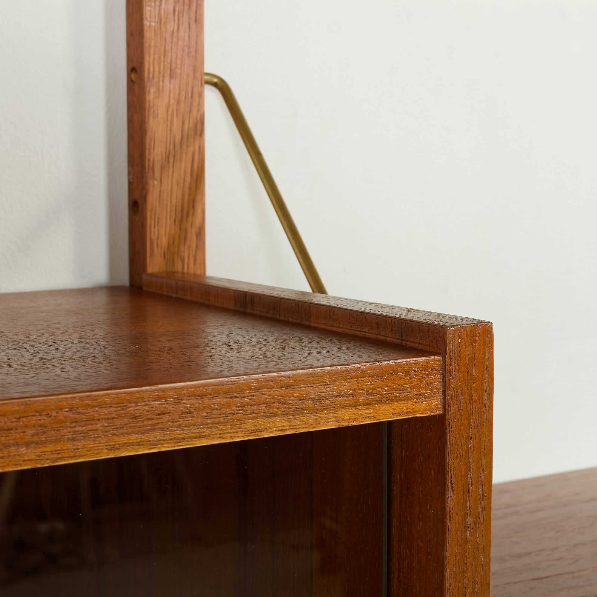 Danish vintage teak wall unit attributed to Preben Sorensen, 1960s