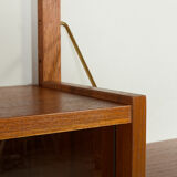 Danish vintage teak wall unit attributed to Preben Sorensen, 1960s