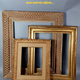 Old frame 33x26 foliage 29x22 cm wood gilded stucco gold leaf +glass SB158