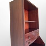 Italian wood and veneered mahogany bookcase, 1960s.