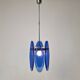 Blue Glass Chandelier or Pendant by Veca, Italy 1970's