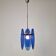 Blue Glass Chandelier or Pendant by Veca, Italy 1970's