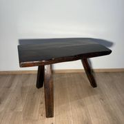 Brutalist table made of solid oak.