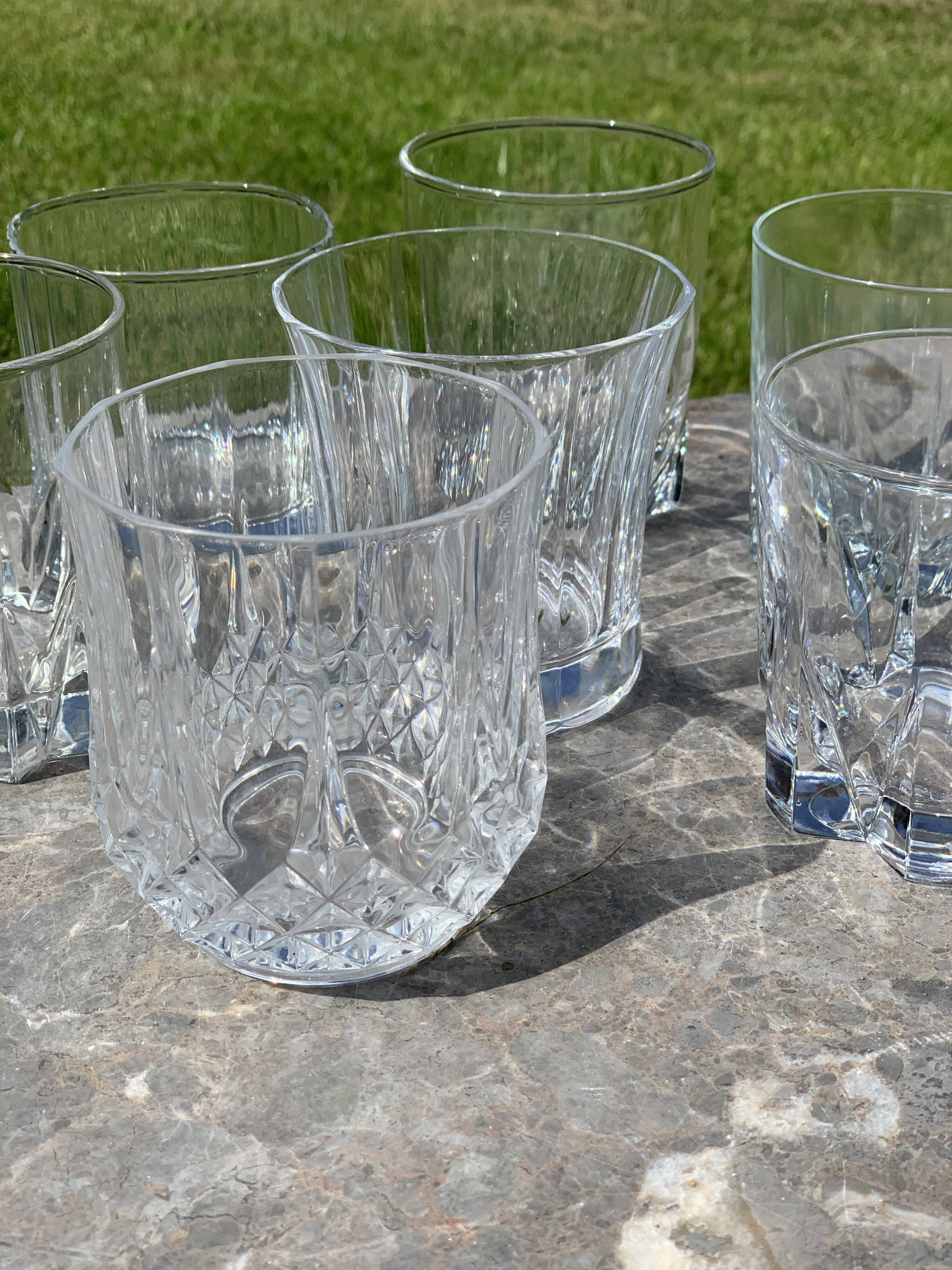 Set of 7 old whisky glasses, matching models.