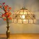 Vintage lampshade suspension in mother-of-pearl and brass