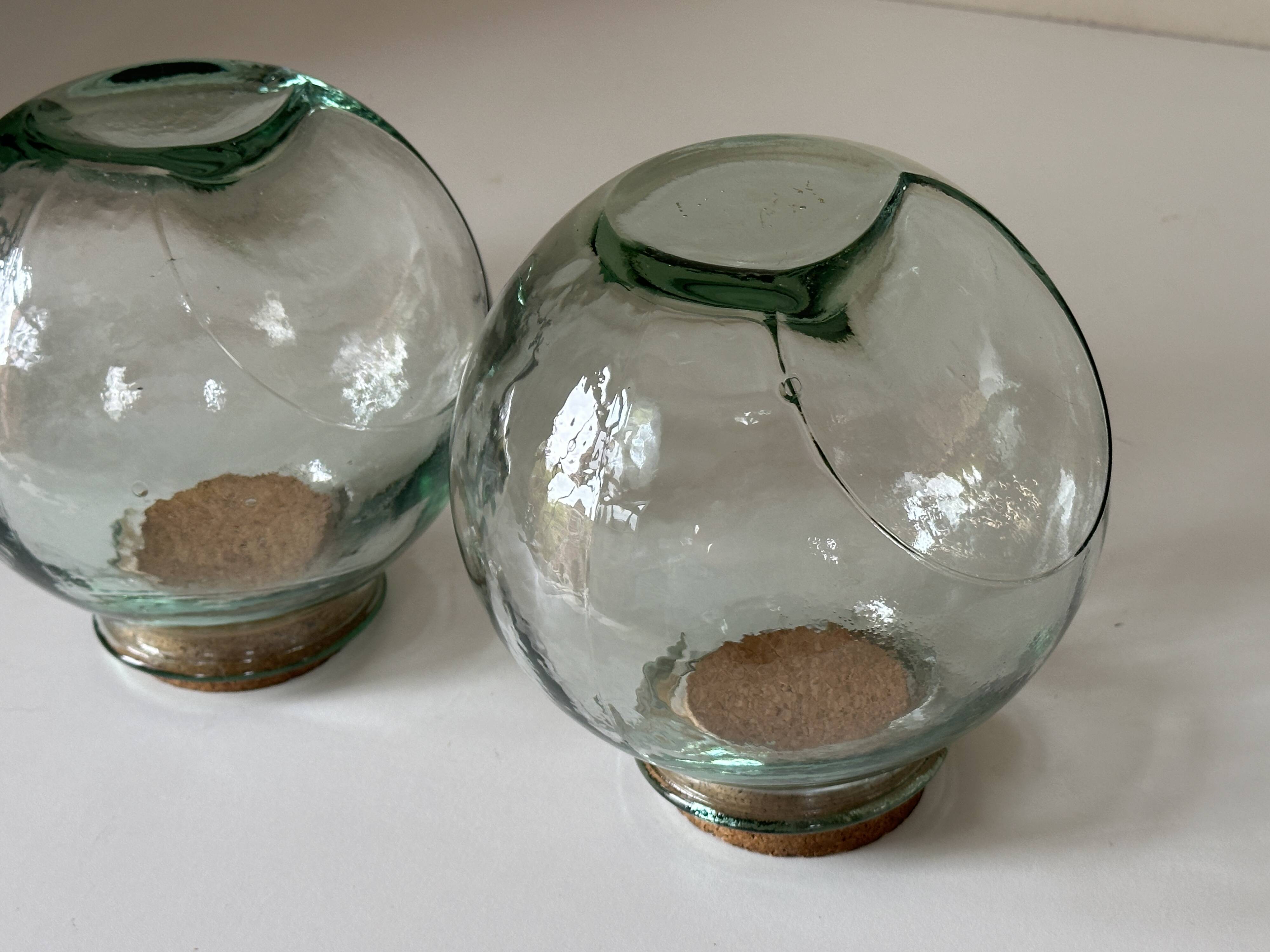 Set of 3 vintage glass candy jars from the 60s and 70s