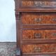 Neo-Renaissance Henri II chest of drawers in walnut burr